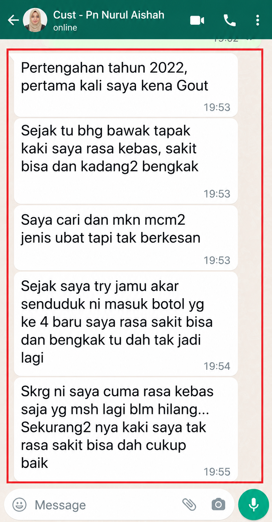 Testimoni pelanggan Tok Lang 5