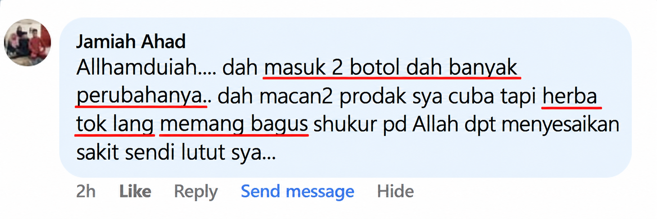 Testimoni pelanggan Tok Lang 6