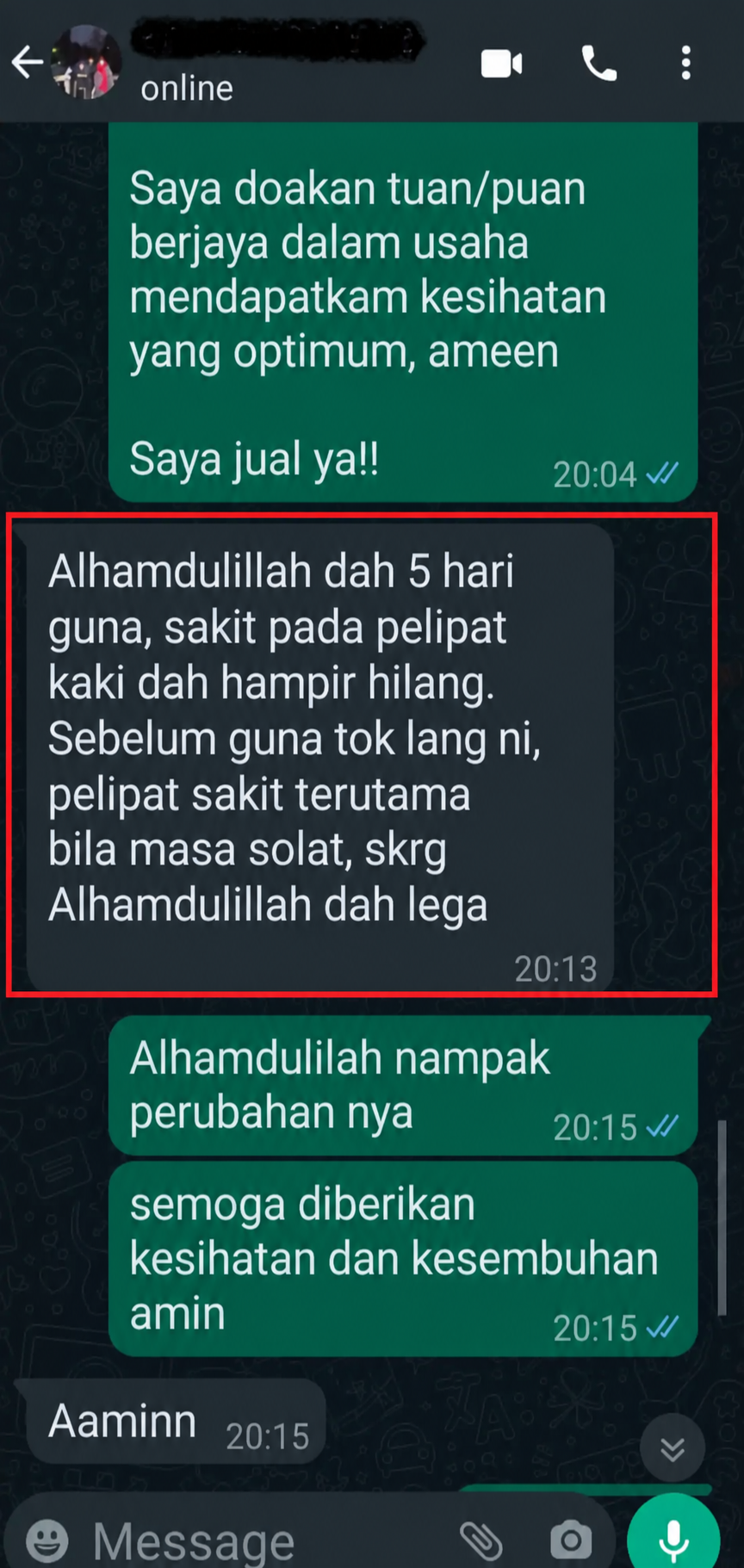Testimoni pelanggan Tok Lang 4