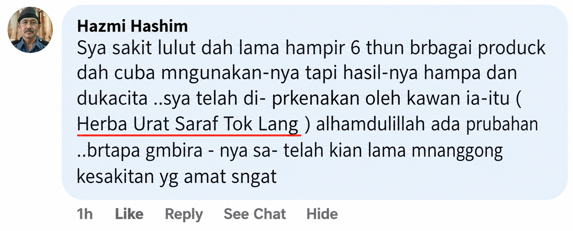 Testimoni pelanggan Tok Lang 2