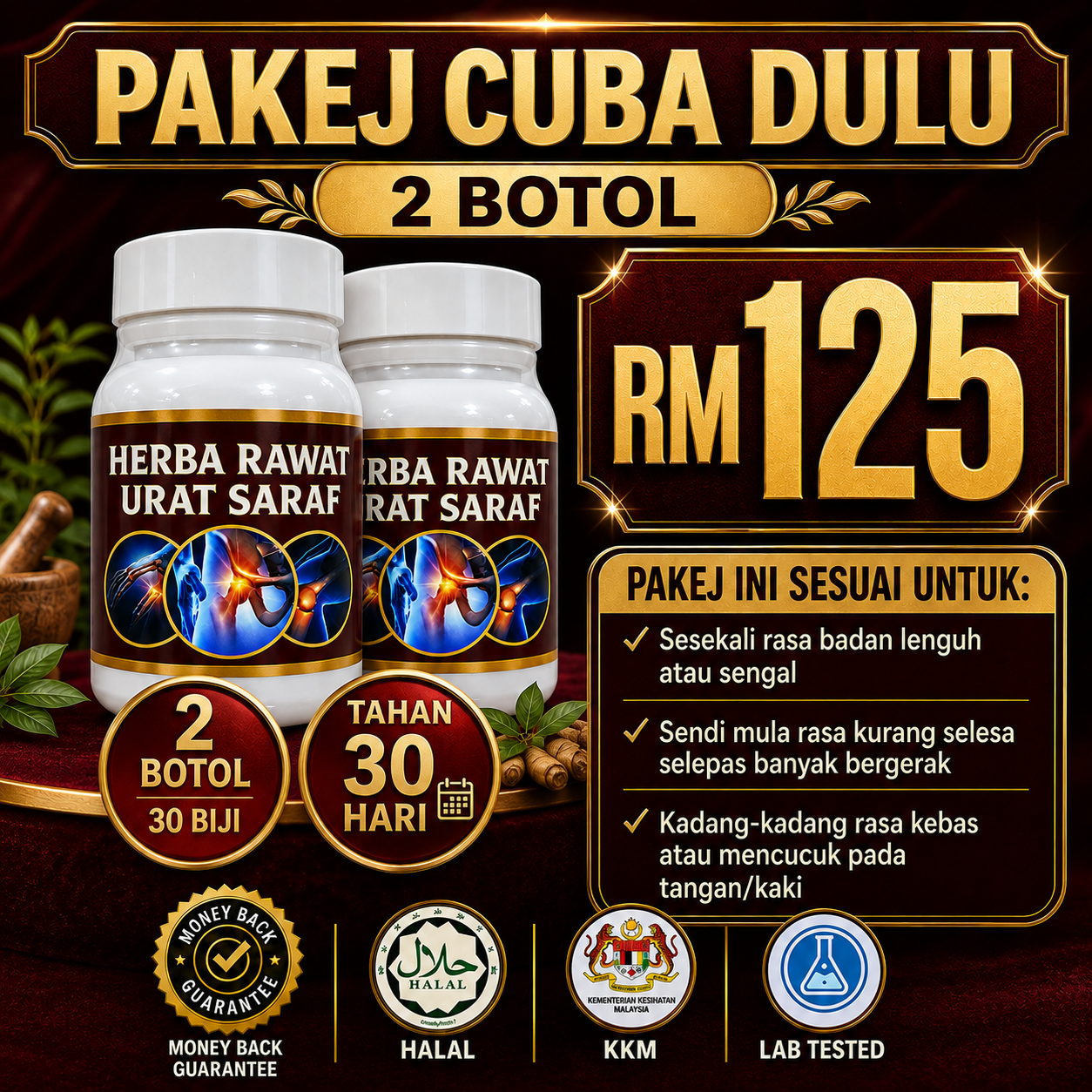 Pakej 2 Botol Herba Tok Lang