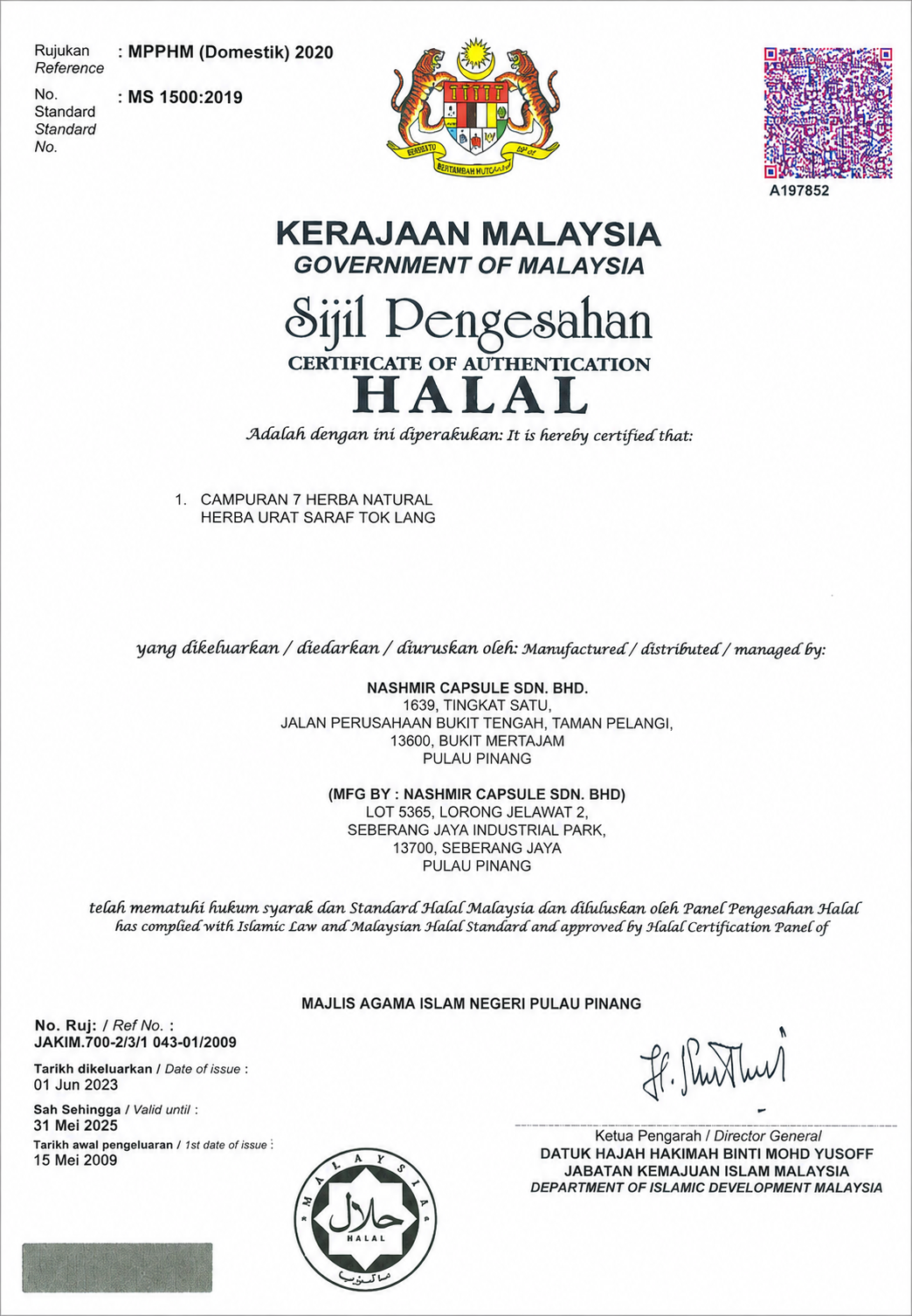 Dokumen Halal Herba Tok Lang