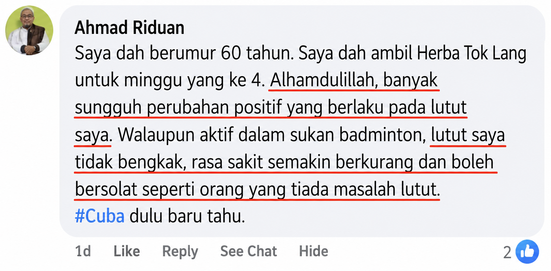 Testimoni pelanggan Tok Lang 7